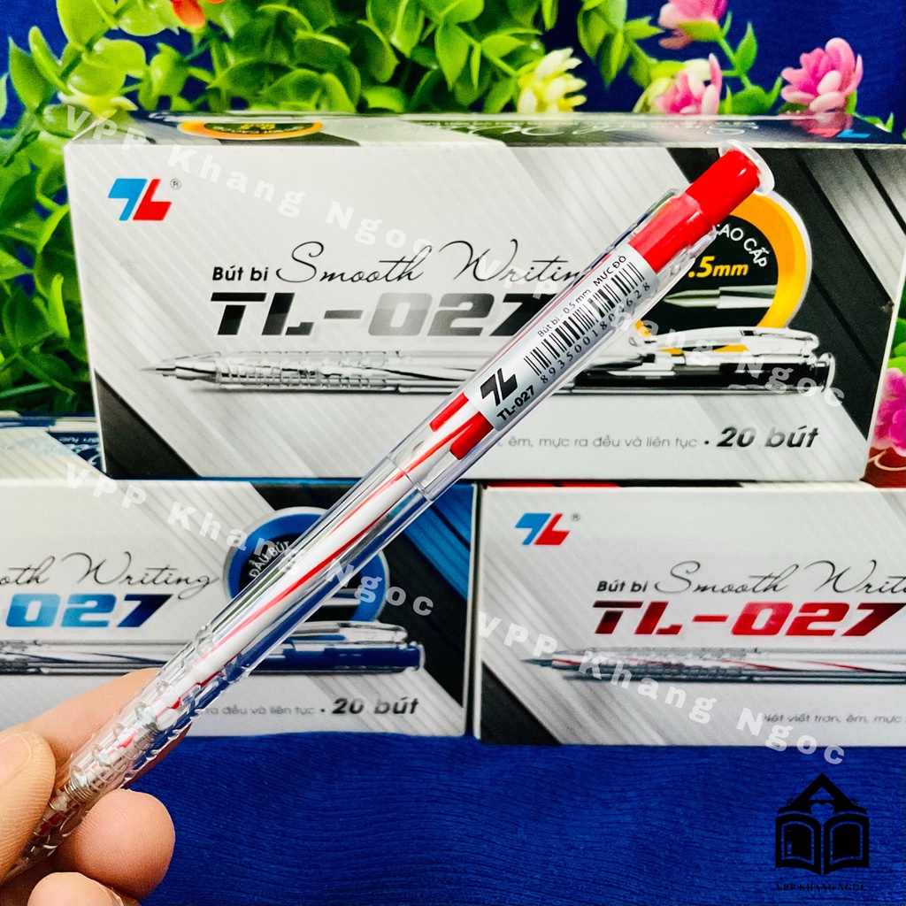 Bút Bi TL-027 Ngòi 0.5mm Màu Xanh, Đỏ, Đen