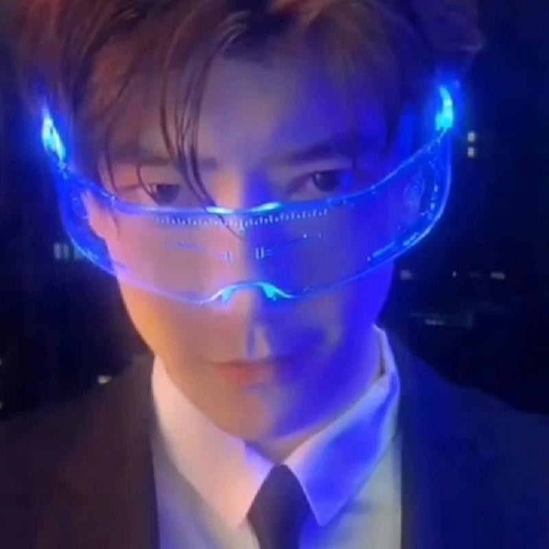 Kính Mắt Có Đèn Led Phát Sáng Độc Đáo Dùng Pin