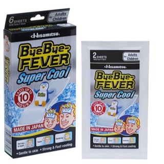 Miếng dán hạ sốt Bye Bye – Fever Super Cool (Hộp 3 gói/ 6 miếng)