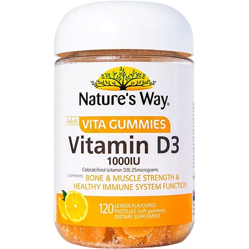 Kẹo dẻo Nature's Way Vita Gummies Vitamin D3 1000IU hỗ trợ xương khớp