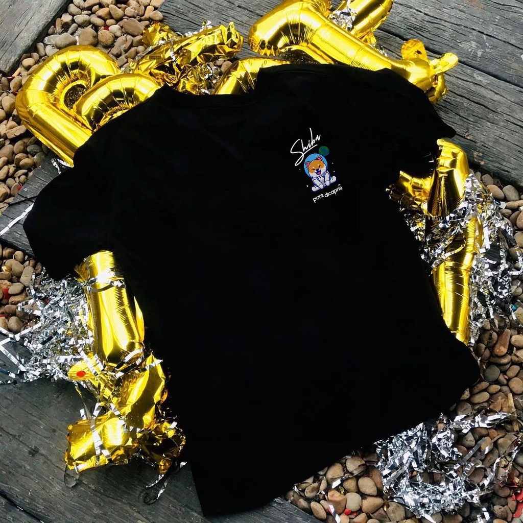 Áo thun nam Cotton Premium họa tiết Shiba "Cậu vàng" ra vũ trụ shop PuroDicaprio | BigBuy360 - bigbuy360.vn