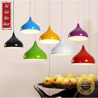 Chao Đèn trang trí hình giọt nước cao cấp T020 loại to 32cm Đế ốp trần màu - Chao đèn thả trang trí quán cafe,salon