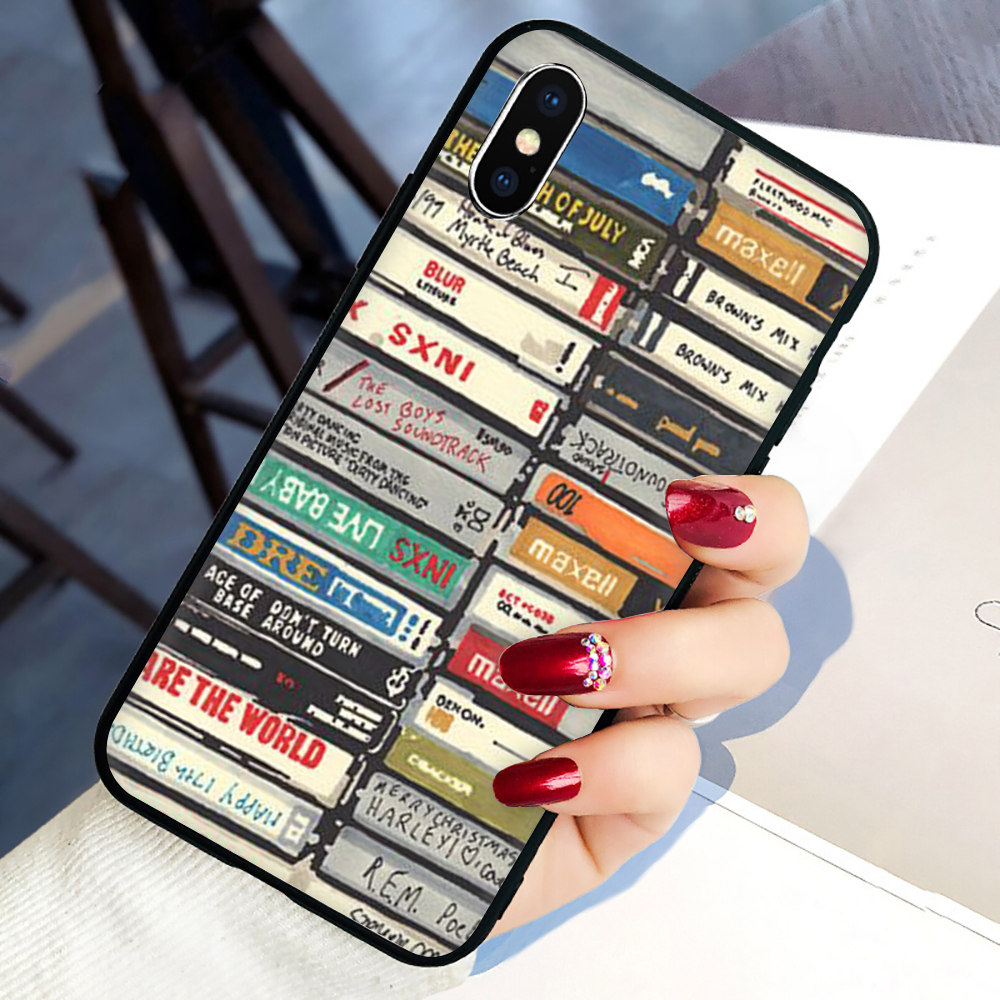 Ốp Điện Thoại Tpu Mềm Chống Rơi Họa Tiết Băng Cassette Cổ Điển Dành Cho Iphone 11 Pro Max 12 Pro Max 12 Pro 12 Mini 12