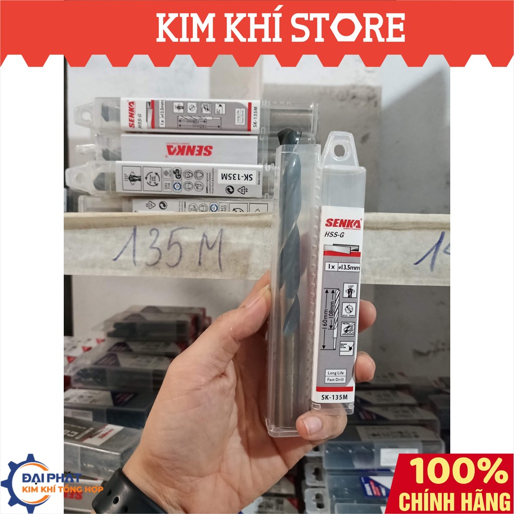 Mũi khoan inox SENKA Pro series thép gió HSS-G đạt chuẩn DIN 338 của Đức đủ kích thước (dòng M 5mm-9.5mm)