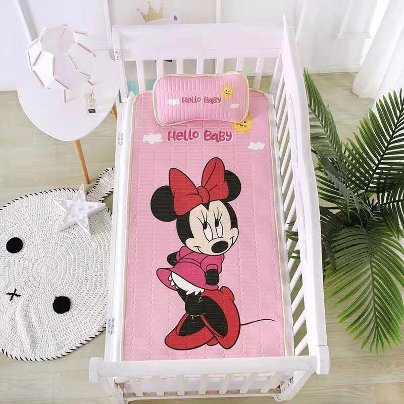 [10 mẫu]Chiếu Điều Hòa Cao Su Non in Hoạt Hình 3D Tặng Kèm Gối Hạt cho Bé kT: 120x60cm 3 lớp