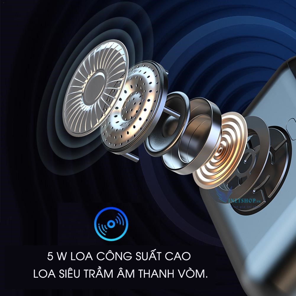 (SIÊU GIẢM GIÁ) Tai Nghe Bluetooth TWS 5.0 Cảm Ứng Thông Minh 3 in 1 Âm Thanh vòm 9D Dock sạc kiêm loa Mẫu mới 2019 -dc3