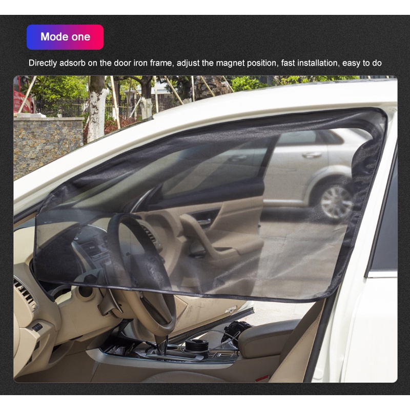 Tấm phim lưới từ tính PECHAM gắn cửa sổ xe hơi bảo vệ khỏi tia UV tiện dụng
