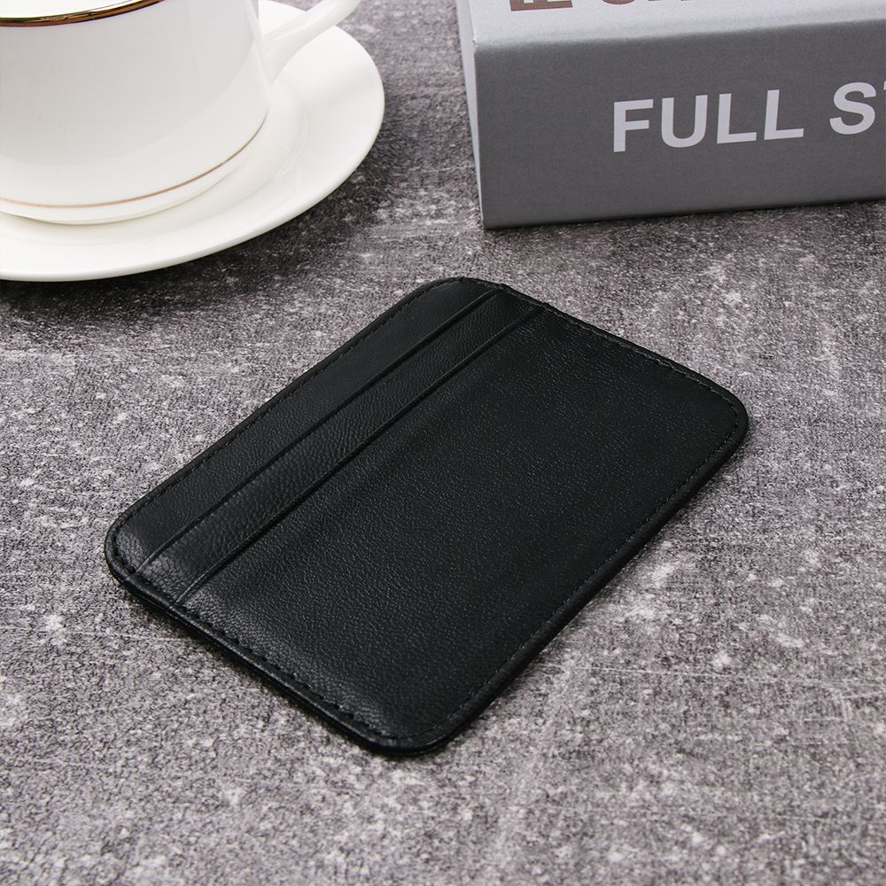 Ví Da Cừu Thật Mini Có Ngăn Đựng Thẻ Thời Trang Sang Trọng Cho Nam