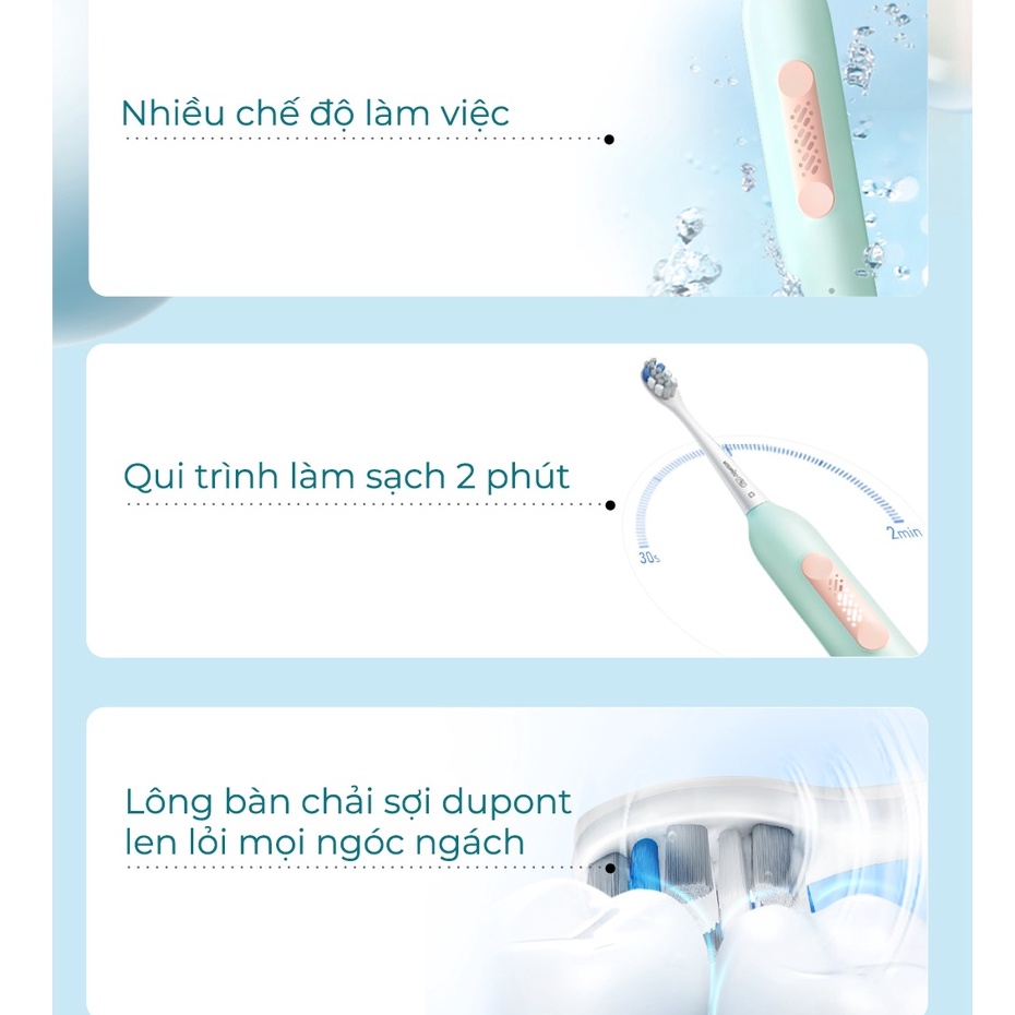 Bàn chải điện sóng siêu âm usmile P4 - Chính hãng - BH 12 tháng