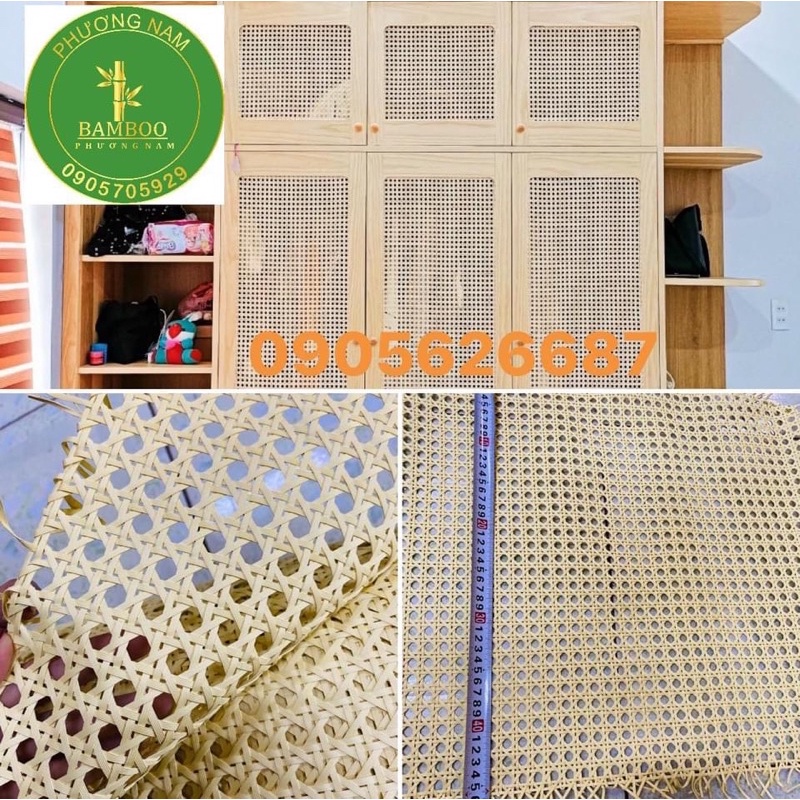 Lưới mây mắt cáo đóng nội thất chất lượng cao hàng xuất khẩu khổ 50 cm