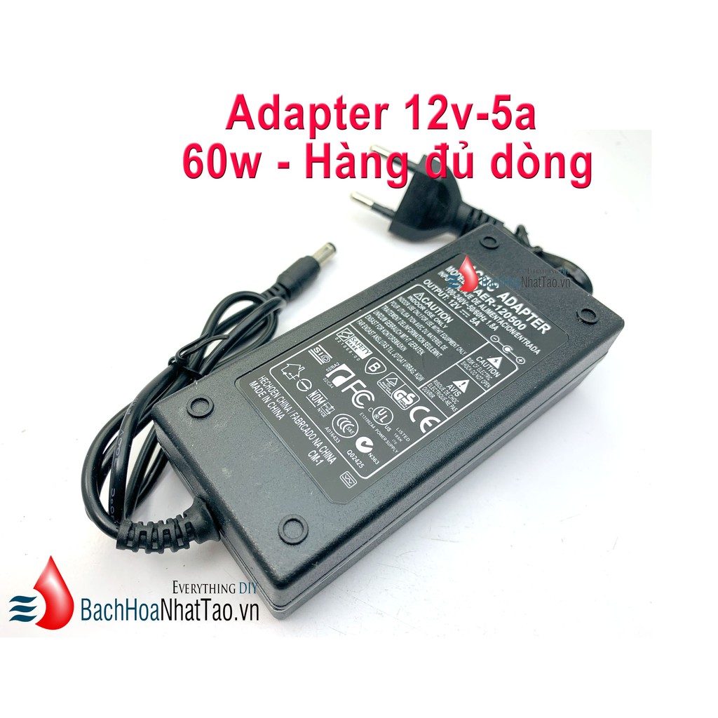 Nguồn adapter 12v - 5A 60W Mới 100% đủ dòng