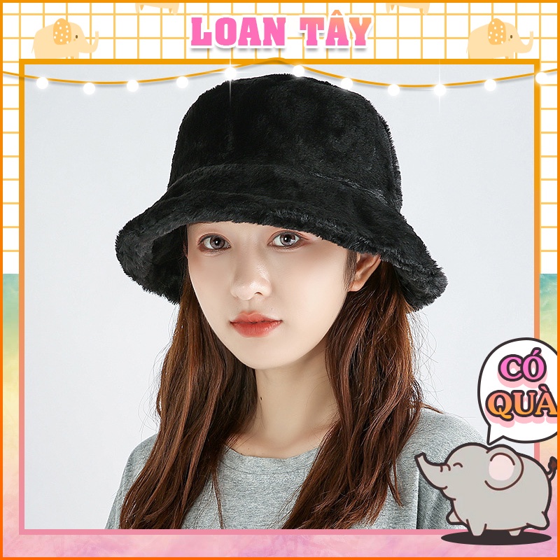 Nón Lông Vành Bucket Trơn Chất Dày Thời Trang Style Xinh L2126
