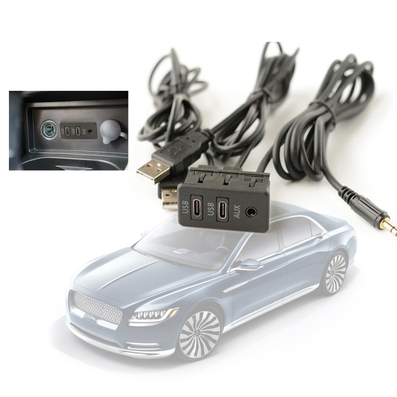 Dây Cáp Nối Dài Bảng Điều Khiển Nguồn Xe Hơi / Tàu Thuyền Giao Diện Aux Loại C