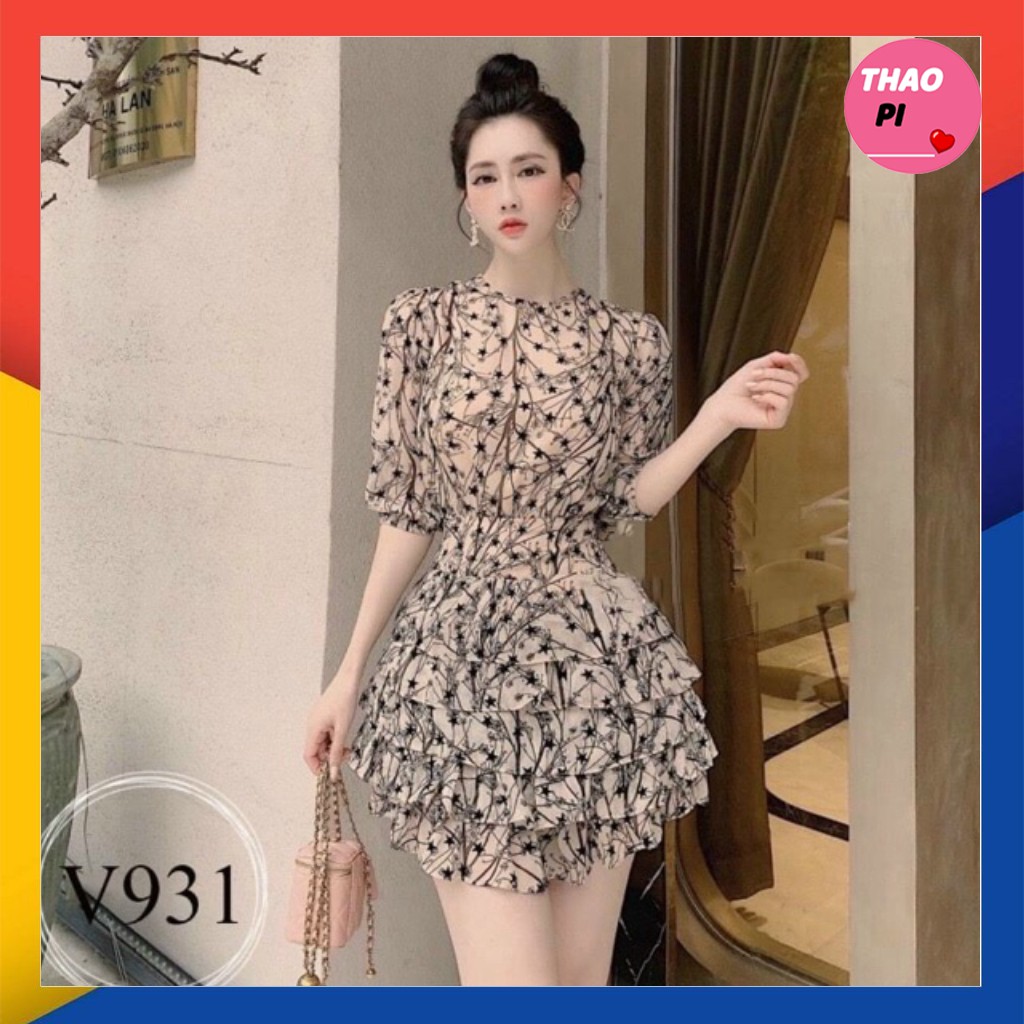 Đầm body hoạ tiết hoa lá tay dài dễ thương