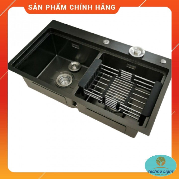 Chậu rửa bát, chậu rửa chén nano bậc thang KAGOL ⚡ chống ồn kháng khuẩn ⚡ HÀNG CHÍNH HÃNG - BH 5 năm⚡ [ảnh thật]