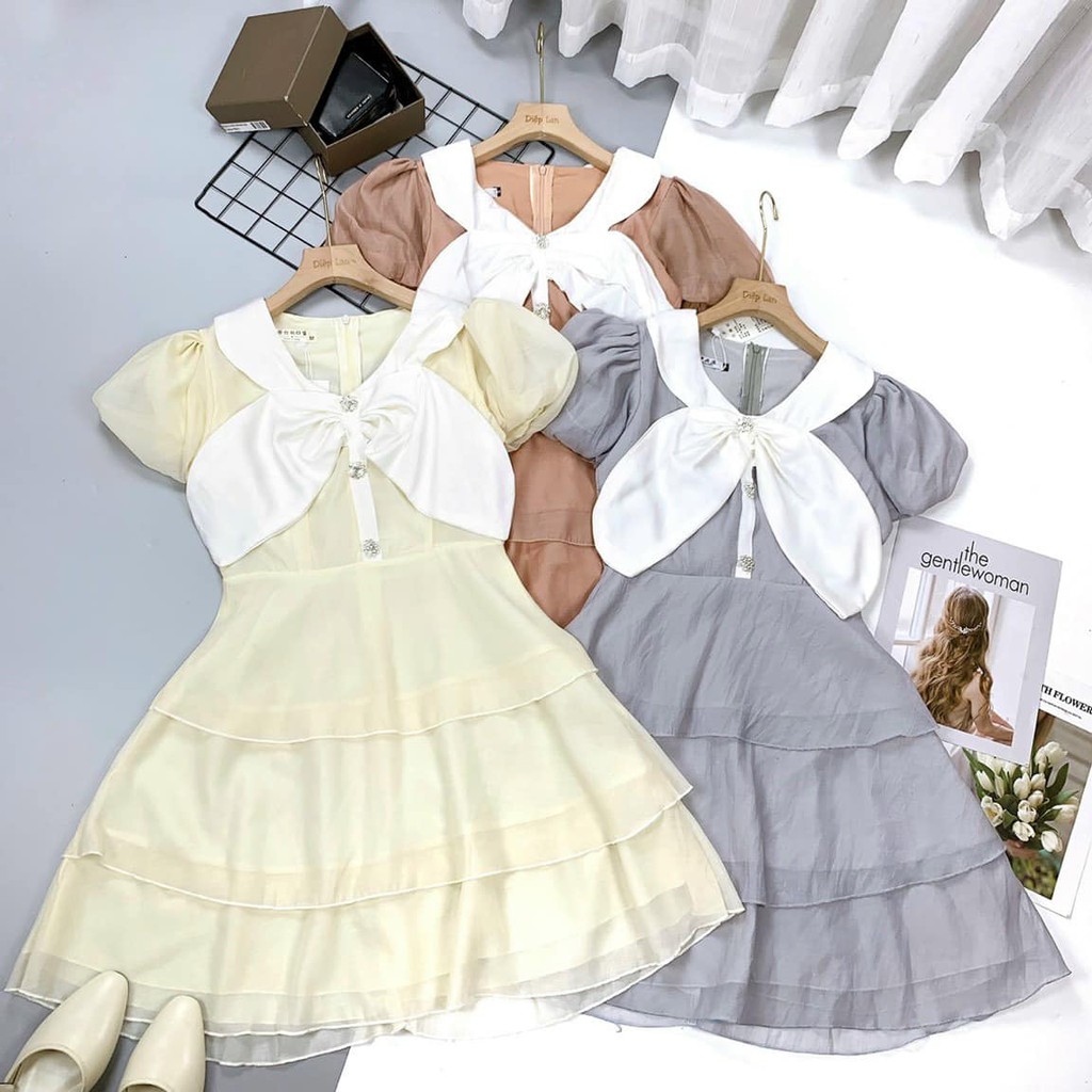 Váy tiểu thư tầng tầng nơ to Đính Đá ( kèm ảnh thật, video ) | BigBuy360 - bigbuy360.vn