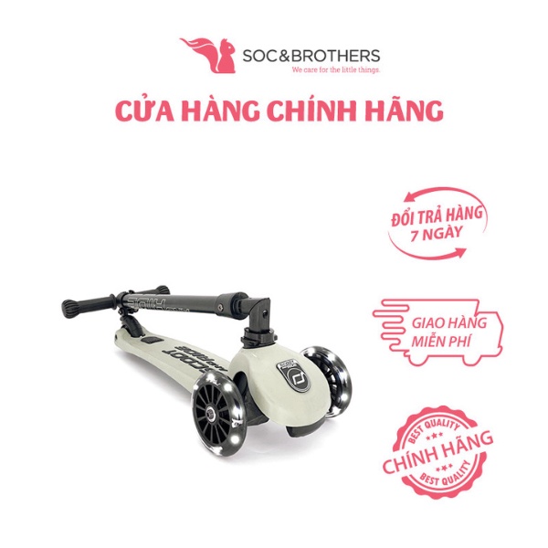 Xe scooter trẻ em Scoot and Ride Highwaykick 3 LED màu Ash