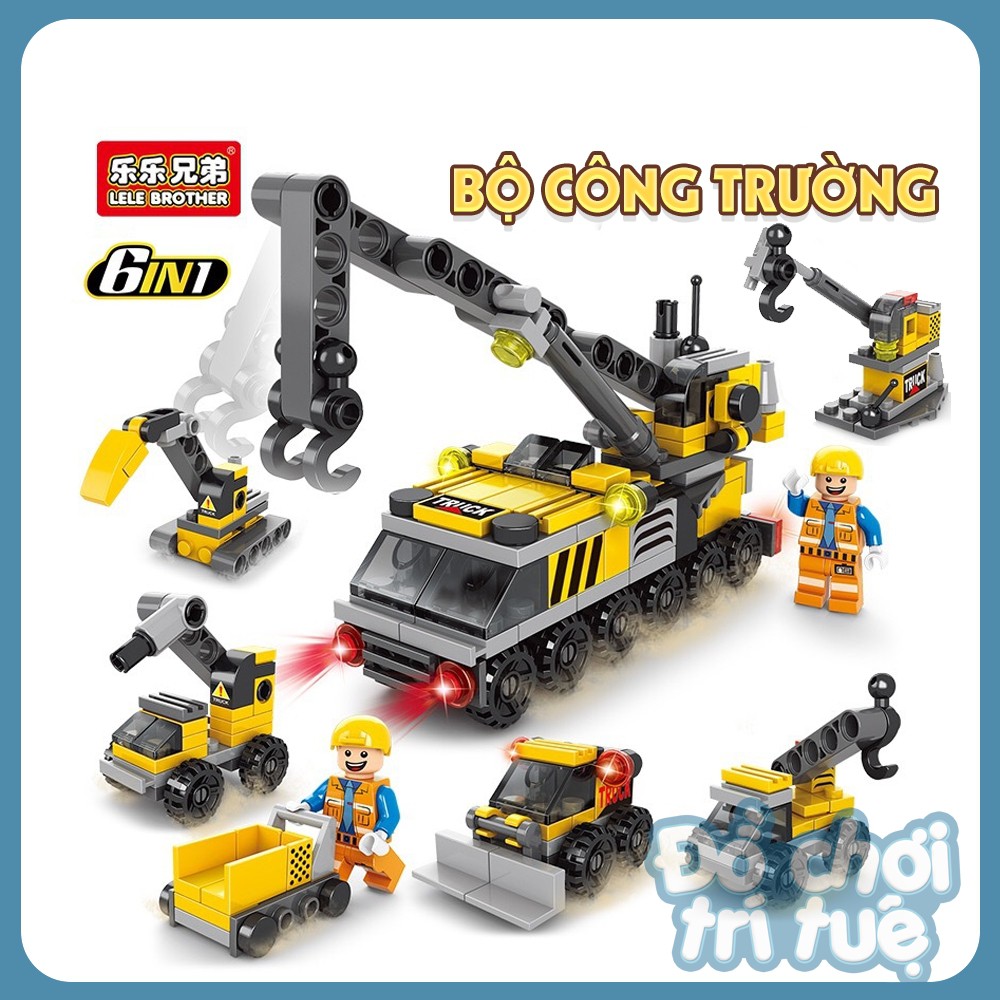 Bộ ghép hình Lego 6 trong 1 giá rẻ đề cho bé trai, bé gái - Đồ chơi trí tuệ Hà Nội