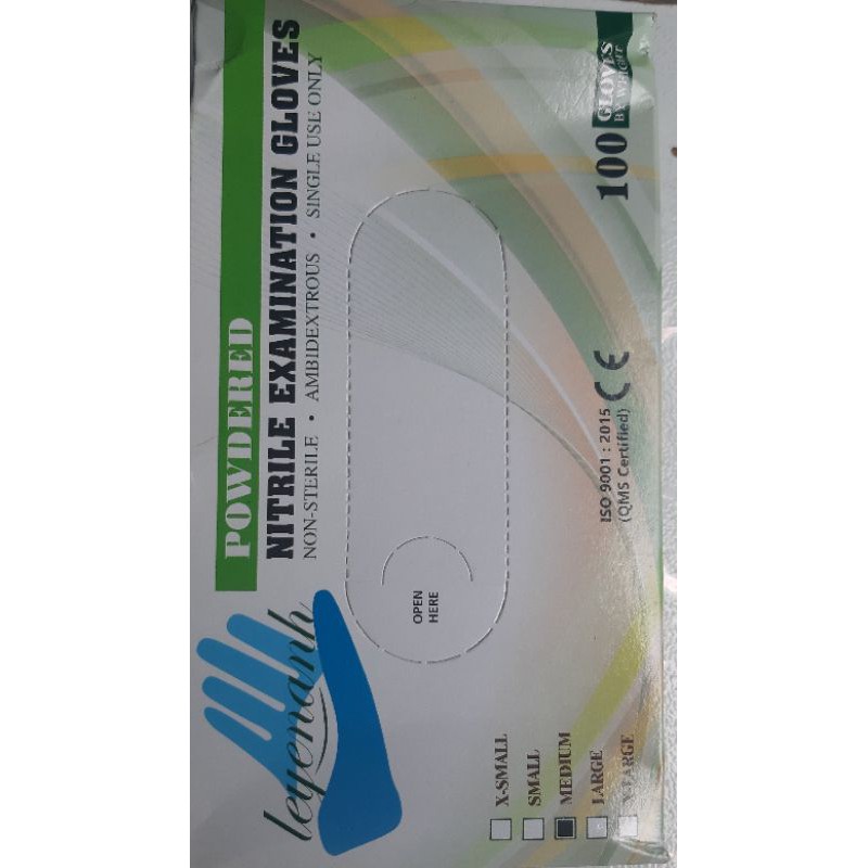 Bao tay y tế màu xanh