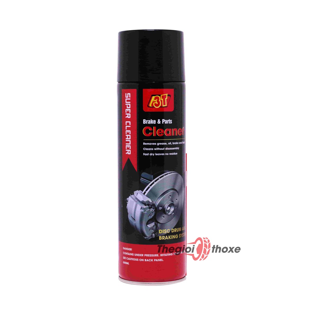 Chai xịt vệ sinh thắng đĩa 3T | Dung dịch tẩy rửa, bụi bẩn, dầu thải, mạt sắt lâu ngày trên má phanh | Thế Giới Thợ Xe