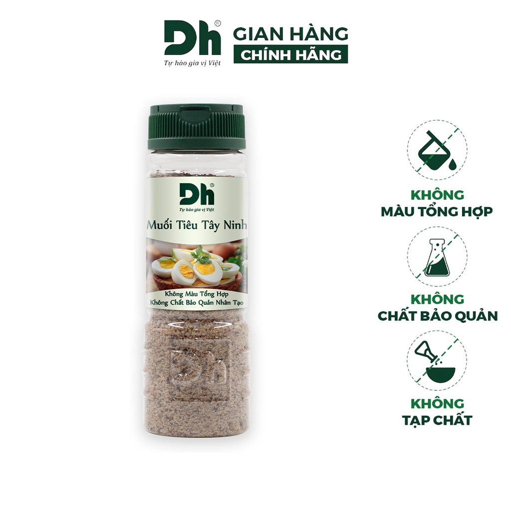 Muối tiêu Tây Ninh DH Foods gia vị chấm món luộc thơm ngon 60/80/120gr