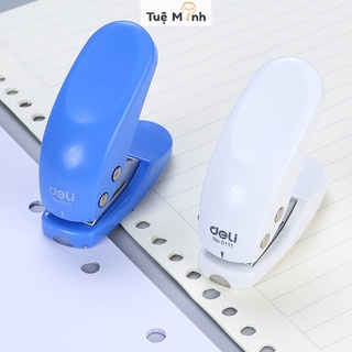 Bấm lỗ giấy mini Deli cầm tay tối đa 10 tờ 80gsm, dụng cụ đục lỗ C08