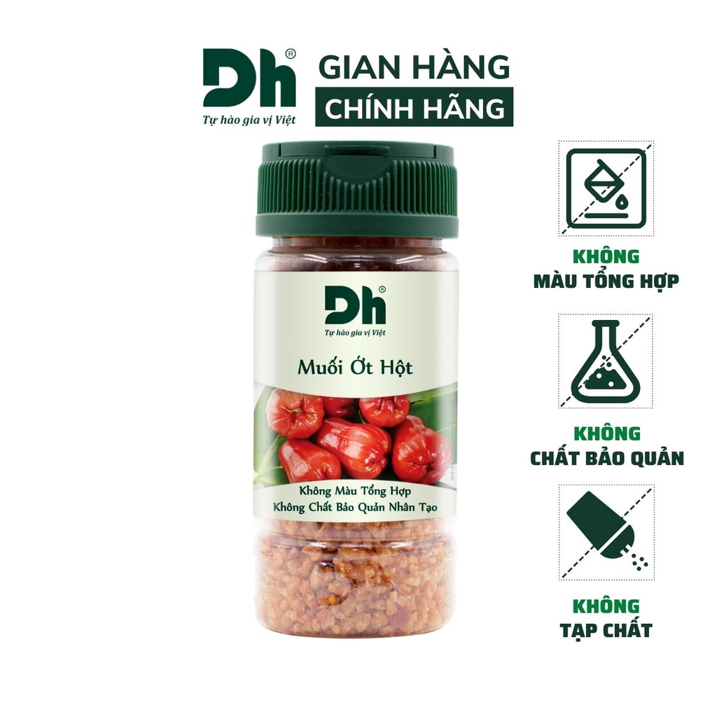 Muối ớt hột DH Foods gia vị chấm hoa quả chế biến thực phẩm loại 1 thơm ngon 65/120gr - DHMTN49