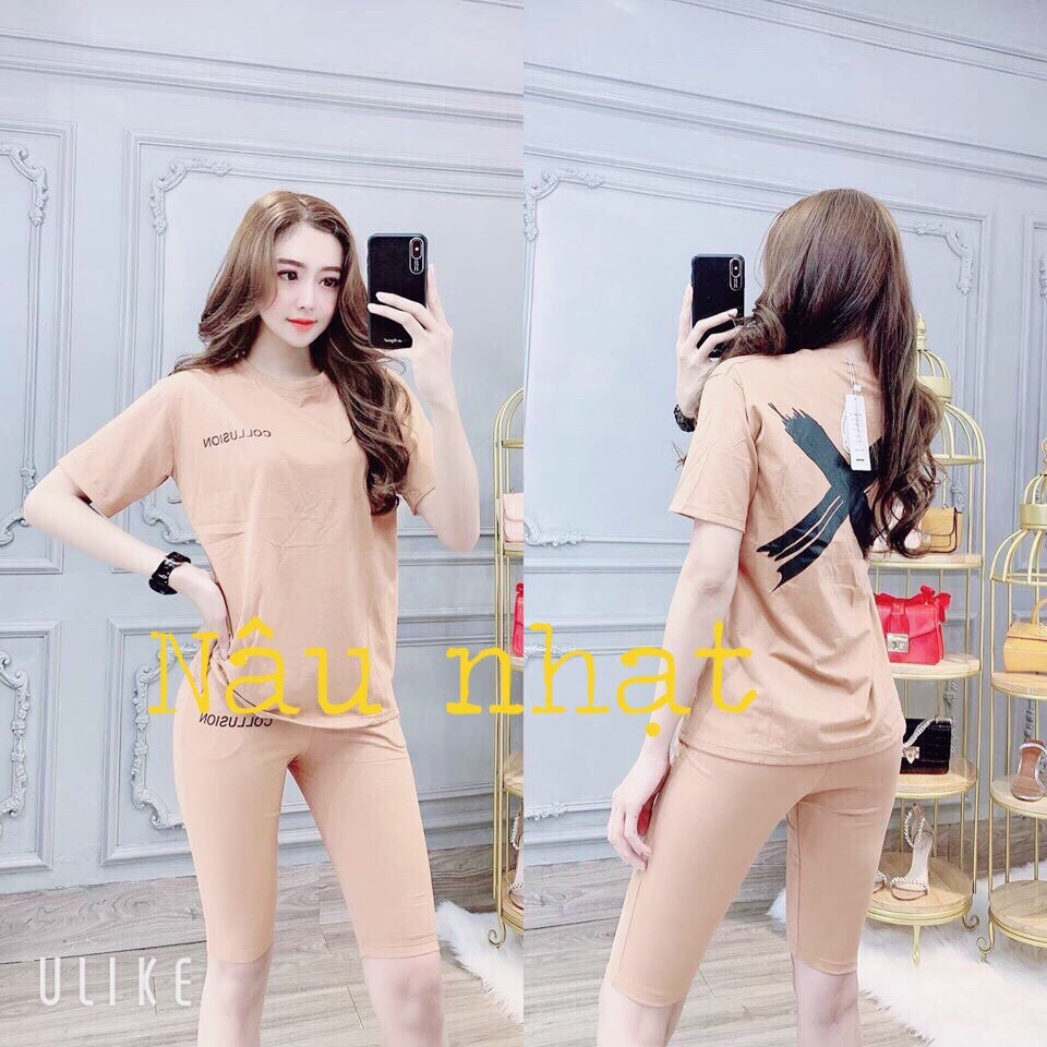 Set bộ lửng áo form rộng - thun cotton co giãn 4 chiều - nhiều màu / có size XXL