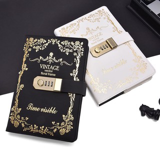 Găng Tay Thiết Kế Giản Dị Thời Trang❤Sổ Tay Nhật Ký Có Khóa Mật Khẩu Thiết Kế Sáng Tạo