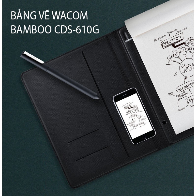 [Hàng Chính Hãng] Sổ Bảng Vẽ Điện Tử Wacom Bamboo Folio Small CDS-610G/G0-CX