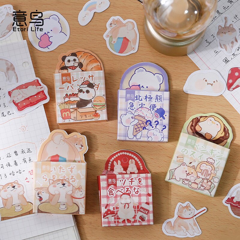 Hộp 45 sticker Gấu trúc Panda trang trí sổ tay
