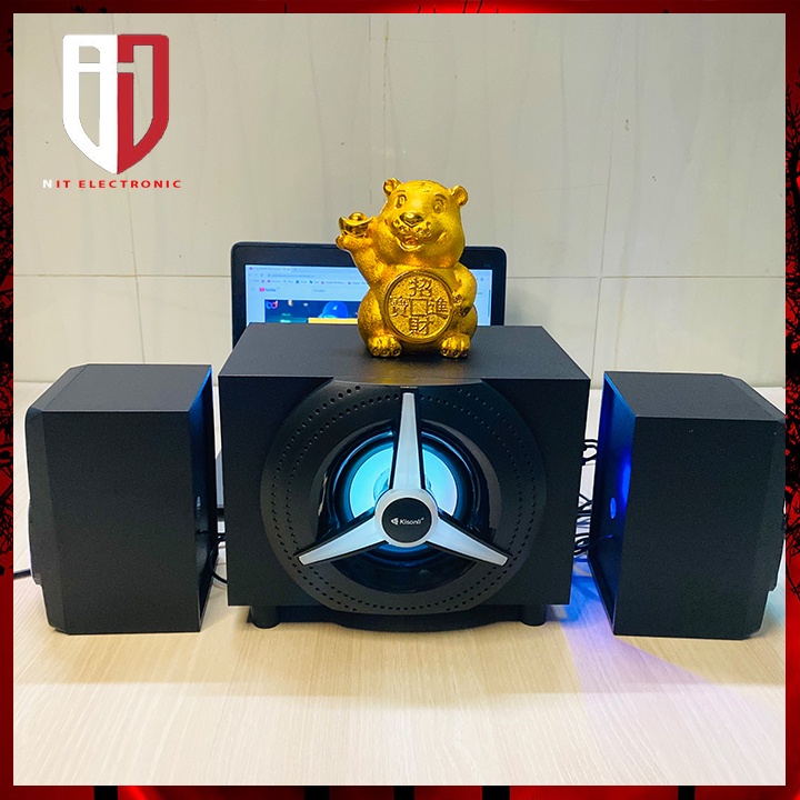 Loa máy vi tính bluetooth công suất lớn KISONLI TM-7000A led RGB loa laptop pc nghe nhạc để bàn có dây