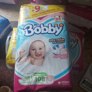 Tã dán sơ sinh Bobby 108 miếng
