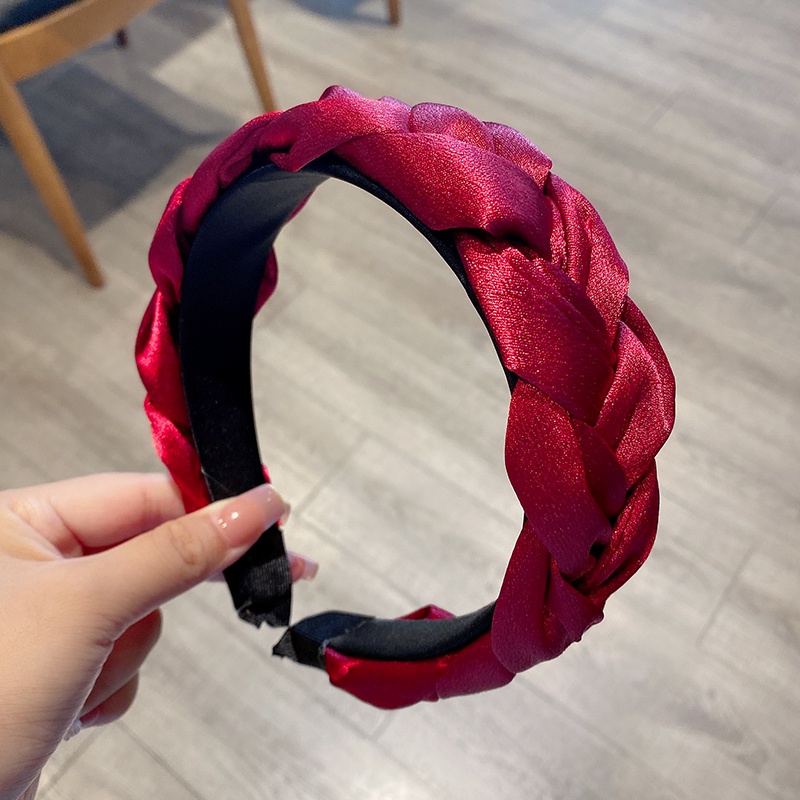 Băng Đô Vải Satin Bản Rộng Chống Trượt Cho Nữ