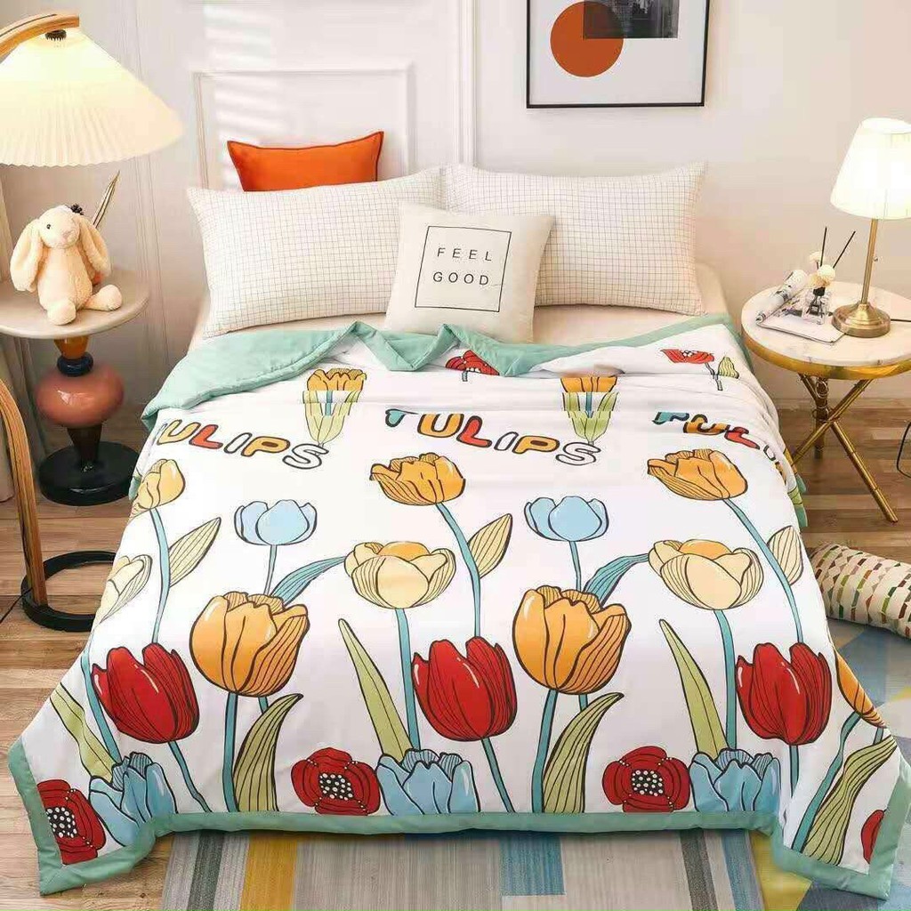 Chăn Cotton Đũi Zaza Home M2T bedding chăn hè nhập khẩu mềm mịn mát kich thước 2m x 2m2