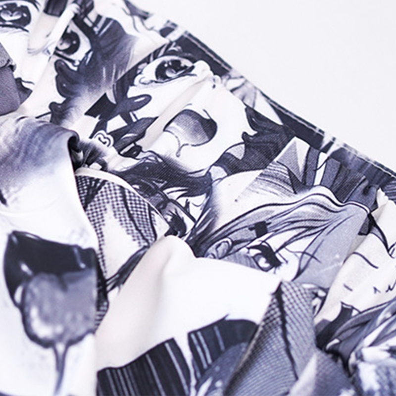 Chân Váy Chữ A Xếp Ly Lưng Vừa In Họa Tiết Hoạt Hình Phong Cách Harajuku Nhật Bản Cho Nữ