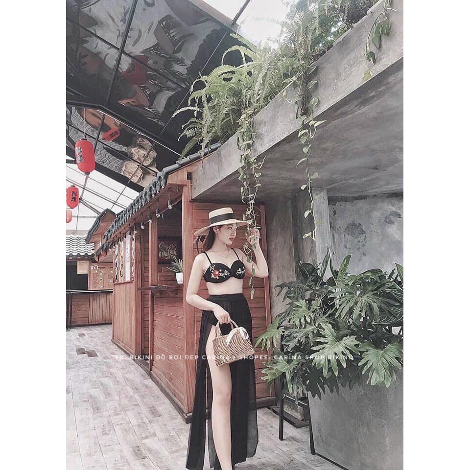 Bikini 2 Mảnh Kèm Chân Váy Voan Sexy Bin Sports BHV102 | BigBuy360 - bigbuy360.vn