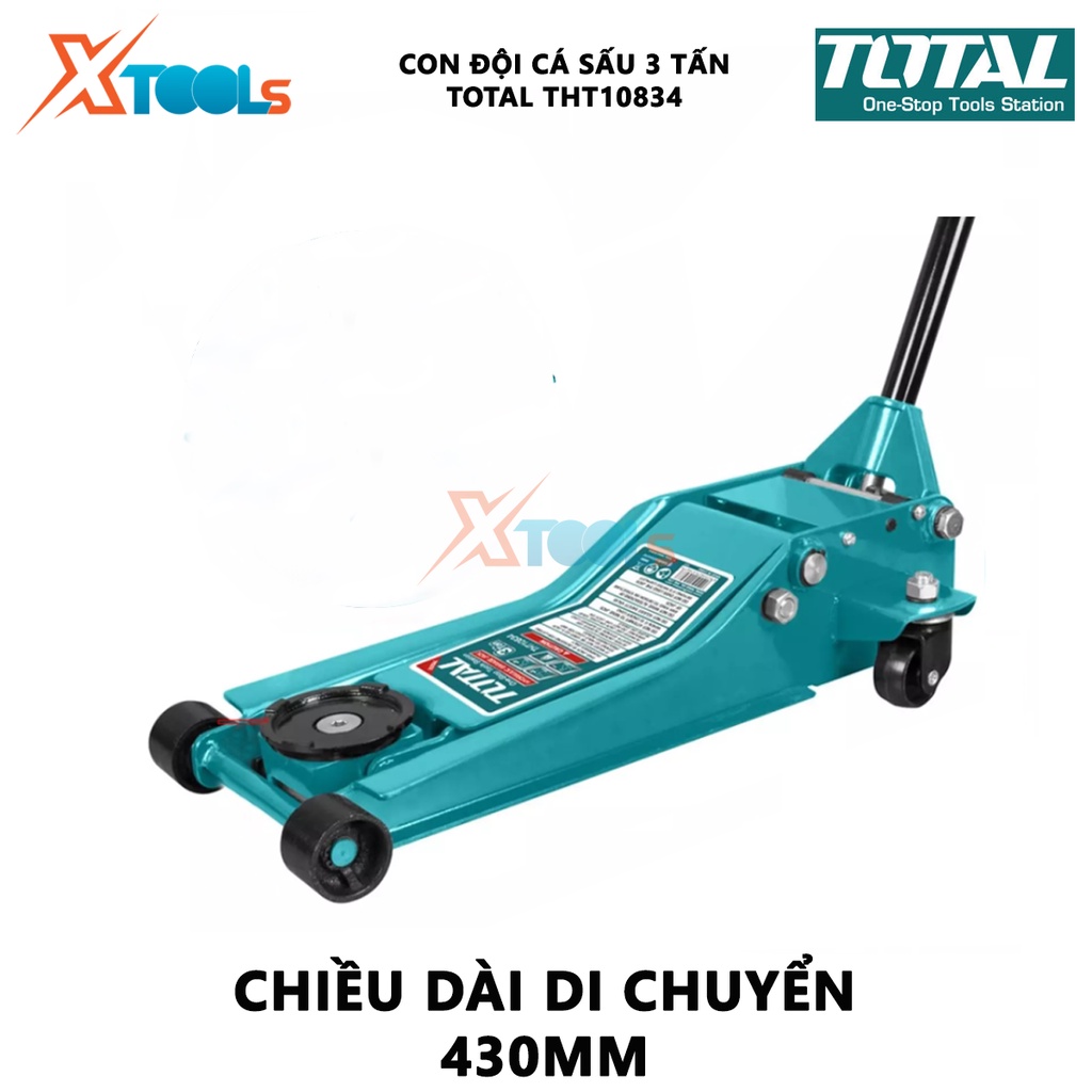 Đội cá sấu 3 tấn TOTAL THT10834 Con đội nâng ô tô Chiều cao nâng tối thiểu 85mm Chiều cao nâng tối đa 515mm Khoảng cách