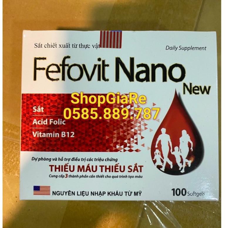 Fefovit Nano bổ sung sắt và vitamin giảm thiếu máu do thiếu sắt, hỗ trợ quá trình tạo máu, quá trình tạo hồng cầu