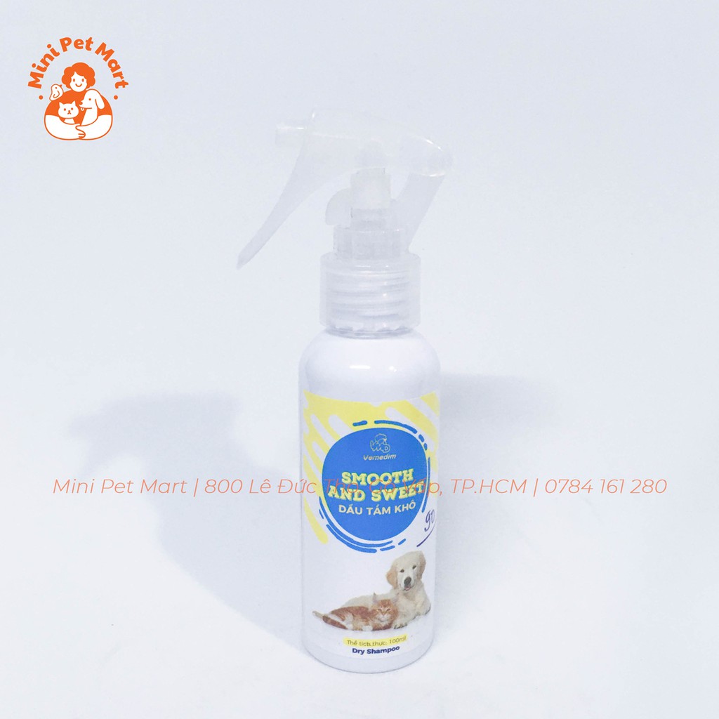 Sữa tắm khô dành cho chó mèo SMOOTH AND SWEET - 100ml