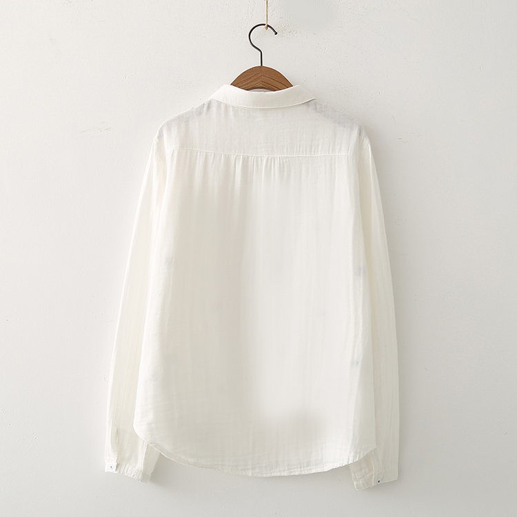 [ORDER] Áo sơ mi linen sô thêu hoa nhí , phong cách Nhật Bản 2019 | BigBuy360 - bigbuy360.vn