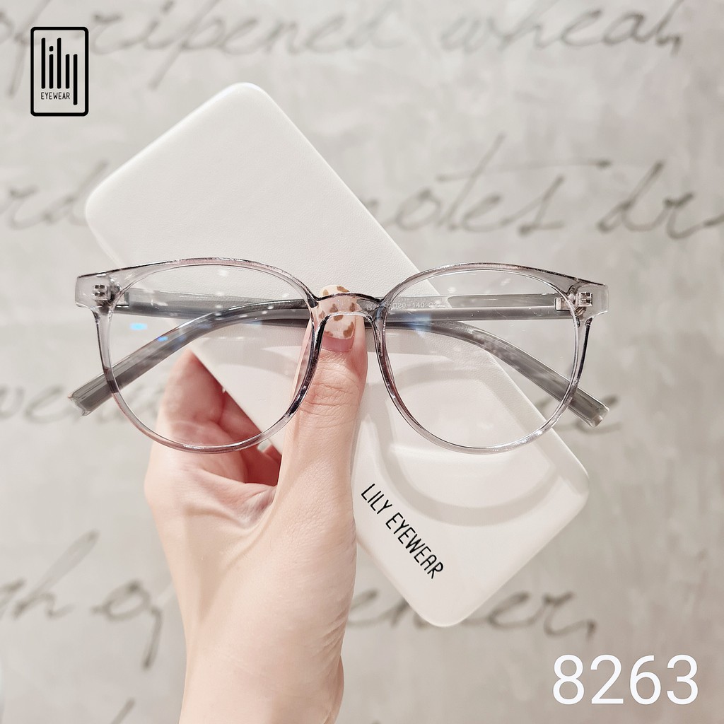Gọng kính nam nữ Lilyeyewear mắt tròn chất liệu dày dặn chắc chắn thời trang 8263 | BigBuy360 - bigbuy360.vn