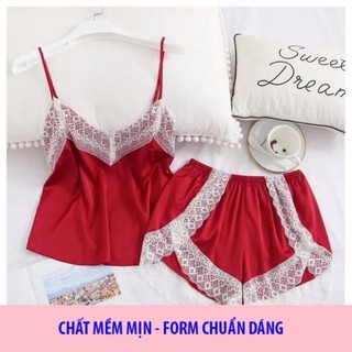 [ SIÊU MỊN - LOẠI I] Đồ bộ đẹp - Bộ ngủ lụa satin Phối ren