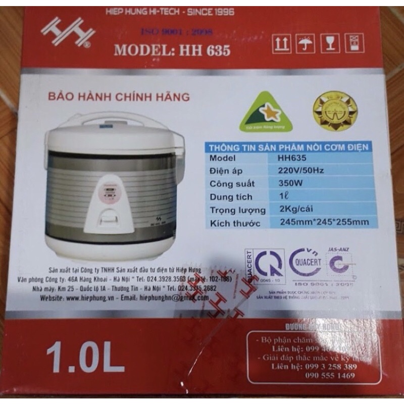 Nồi cơm điện Hiệp Hưng 1.0 lít, 1.2 lít, 1.8 lít (Hàng Việt Nam chất lượng cao)