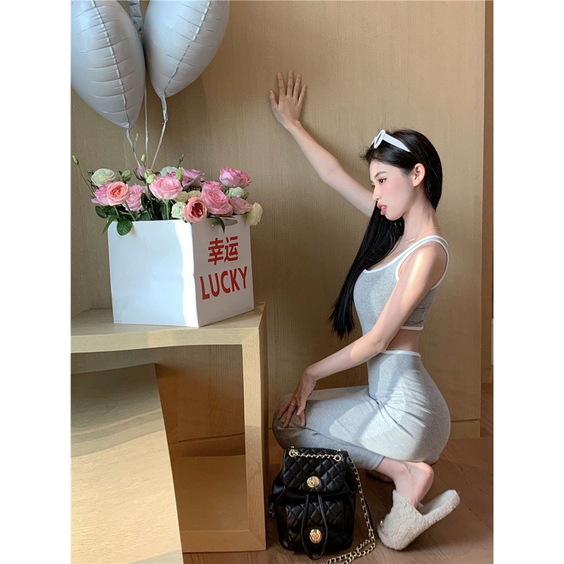 COZOK Đầm Sát Nách Cổ Vuông Quyến Rũ Hợp Thời Trang