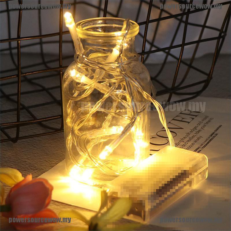 Đèn Led Dây Dài 1.5m, Gồm 10 Bóng Đèn Led, Chạy Bằng Pin, Dùng Trang Trí Cây Thông Giáng Sinh