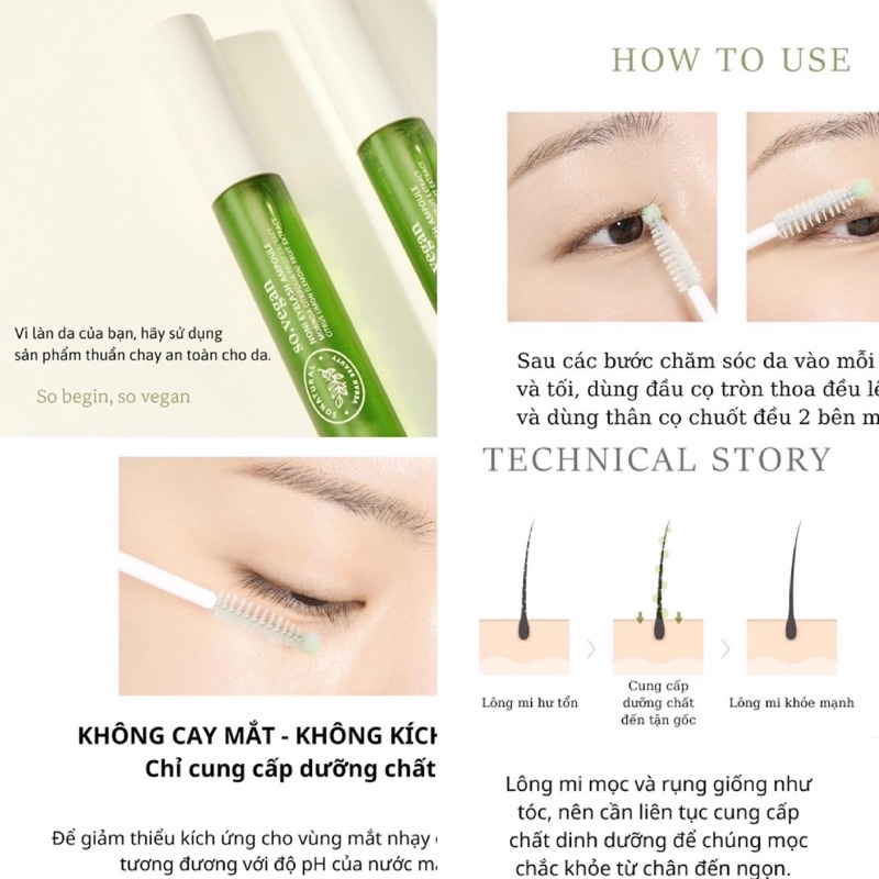 serum dưỡng mi vegan