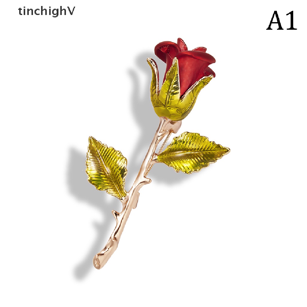 Ghim Cài Áo Hình Hoa Hồng Đính Đá Thanh Lịch Cho Nữ