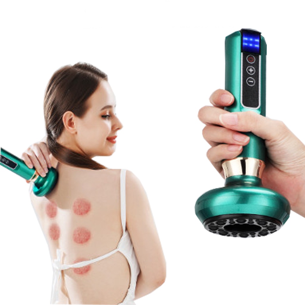 Máy massage cầm tay giác hơi chân không toàn thân, bộ giác hơi không dùng lửa, giác hơi cạo gió an toàn