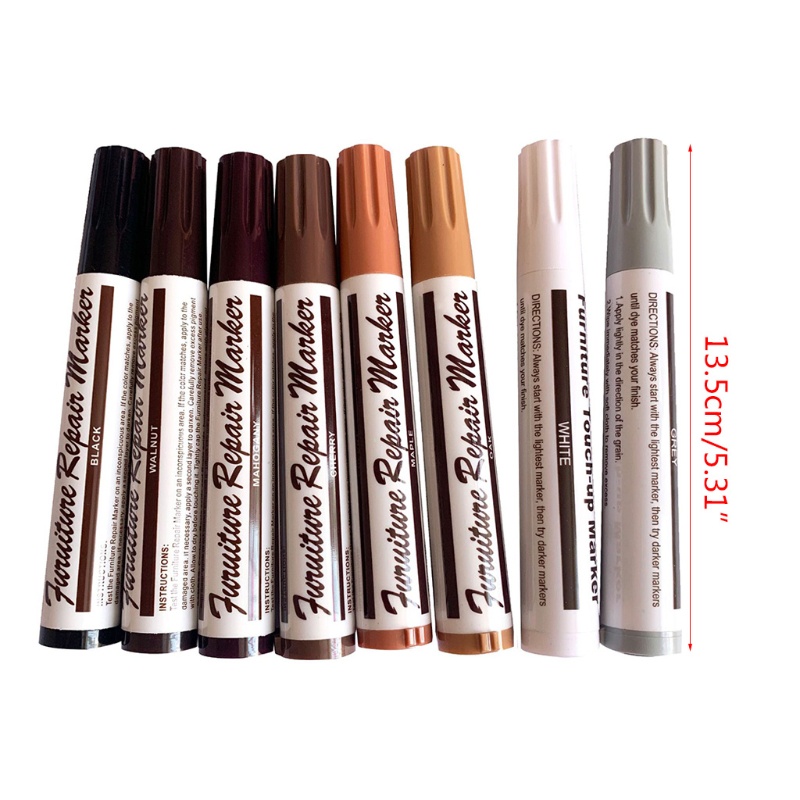 Bộ 12 Cây Sáp Đánh Dấu Vết Trầy Kèm 6 Đầu Nỉ 6 Que Sáp Chuyên Dụng Cho Đồ Nội Thất